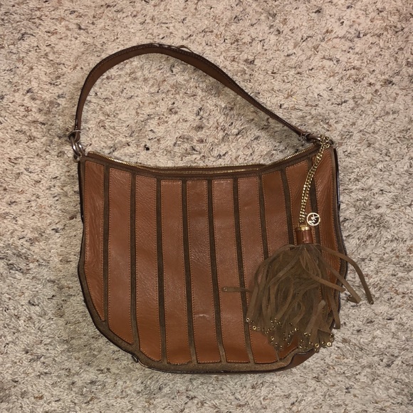 Michael Kors Handbags - Leather Michael Kors Vintage Saddlebag fringe tassel Purse